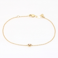 Sparkling oval cut champagne diamond bracelet