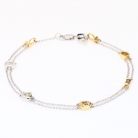 Paradox fancy-cut rainbow diamond charm bracelet