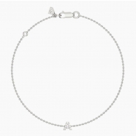 Lexicon white diamond A initial bracelet
