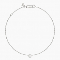 Lexicon white diamond C initial bracelet