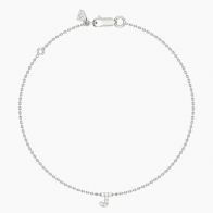 Lexicon white diamond J initial bracelet