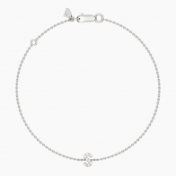 Lexicon white diamond S initial bracelet