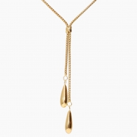 Ivy pear drop lariat necklace