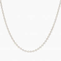 50cm 18 karat white gold cable chain
