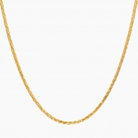 45cm 9 karat yellow gold wheat link chain