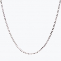 50cm 9 karat white gold grumette chain
