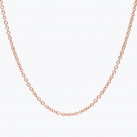 45cm 18 karat rose gold trace chain