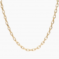 46cm 9 karat yellow gold oval belcher chain