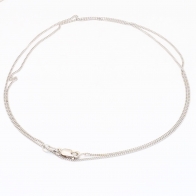 50cm 9 karat white gold diamond cut curb chain