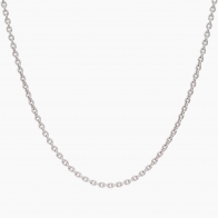 45cm 9 karat white gold trace chain