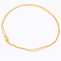 50cm 9 karat yellow gold diamond cut curb chain