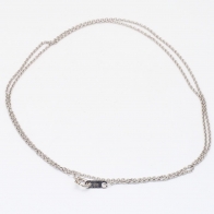 45cm 18 karat white gold trace chain