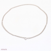 40cm 9 karat white gold trace chain