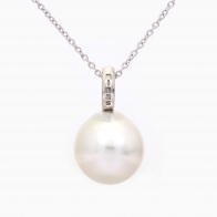 Luca white South Sea pearl drop necklace