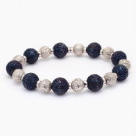 Leonora blue rhodium quandong bracelet