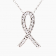White Ribbon Foundation Debra white diamond necklace