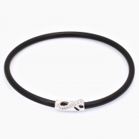 White Ribbon Foundation Turner white diamond neoprene bracelet