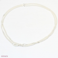 50cm sterling silver diamond cut curb chain