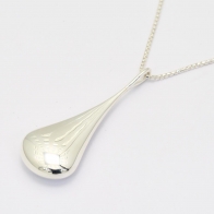 Delilah Teardrop Pendant with Box Chain