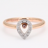 Unisus Argyle light pink champagne and white diamond ring