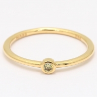 Armada fancy green diamond bezel ring