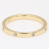 Bengal Argyle pink and white diamond stackable ring