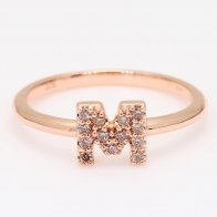 M Love Letter Argyle intense pink champagne diamond ring