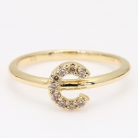 C Love Letter champagne diamond ring