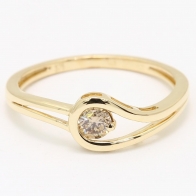 Arya champagne diamond stackable ring