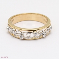 Artistry White Diamond Filigree Dress Ring