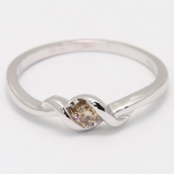 Temple champagne diamond promise ring