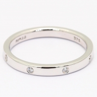 Bengal white diamond stackable ring