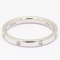 Bengal white diamond stackable ring