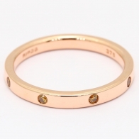 Bengal orange diamond stackable ring