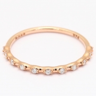 Xenna white diamond stackable ring