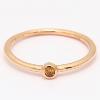 Armada fancy orange diamond bezel ring