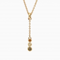 Cosmos rainbow diamond lariat drop necklace