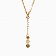 Cosmos rainbow coloured diamond lariat drop necklace