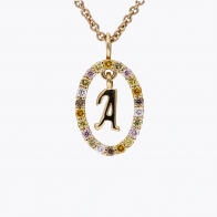 Autograph A rainbow coloured diamond Signature necklace