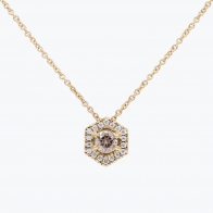 Apiary champagne diamond necklace