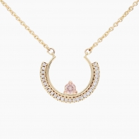 Roam white and Argyle champagne diamond necklace