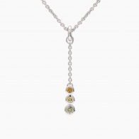 Cosmos rainbow diamond lariat drop necklace