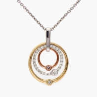 Eregion Argyle light pink champagne and white diamond pendant