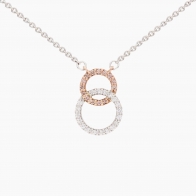 Rush white Argyle pink champagne diamond necklace