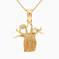 Patience Boab Tree champagne diamond necklace
