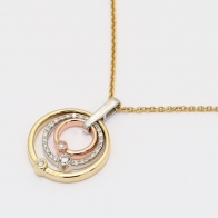 Eregion Argyle pink and white diamond pendant