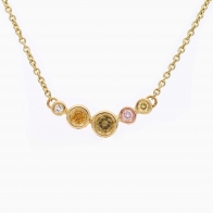 Solar rainbow diamond necklace