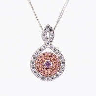 Amaranth Argyle pink and white diamond necklace