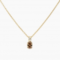 Chorus oval cut champagne diamond necklace