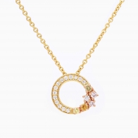 Aura rainbow diamond necklace